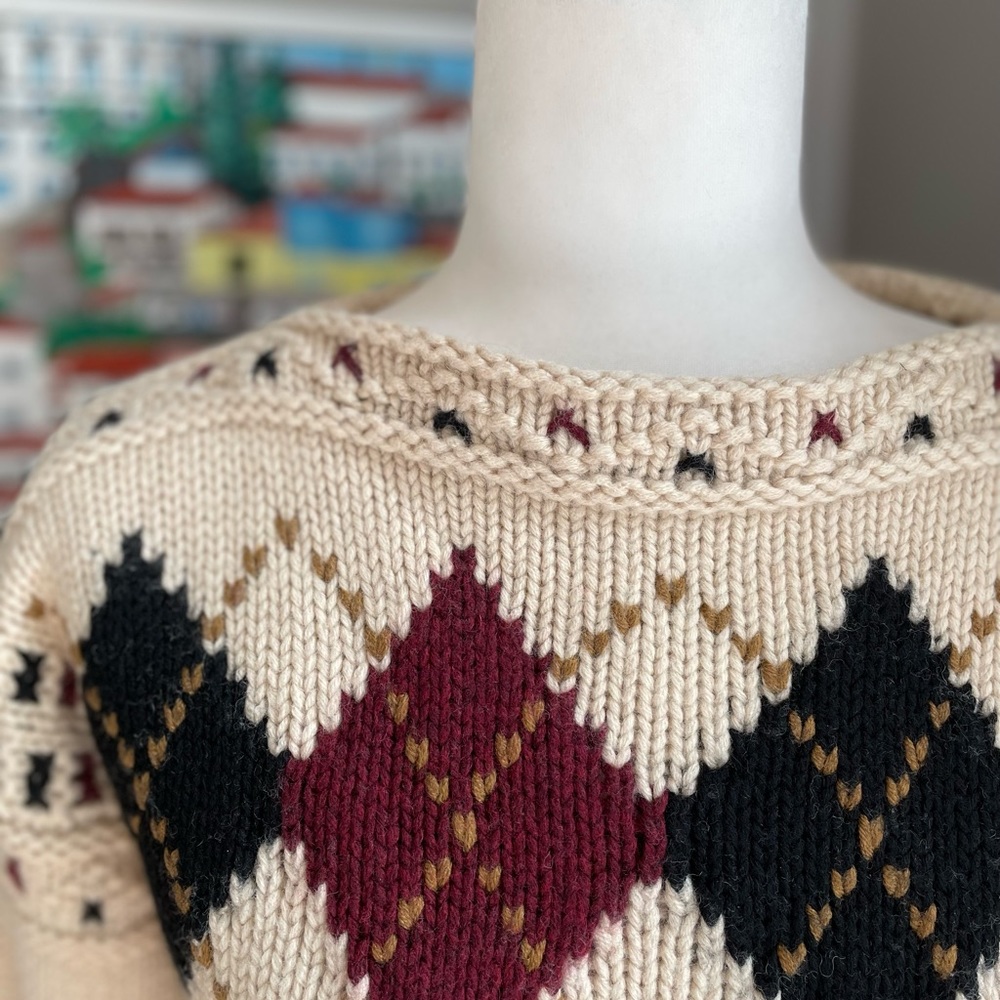 Academia Rumère Classe, 100% Wool Soft Chunky Knit From Japan Cottage Cozy - M - Picture 5 of 14
